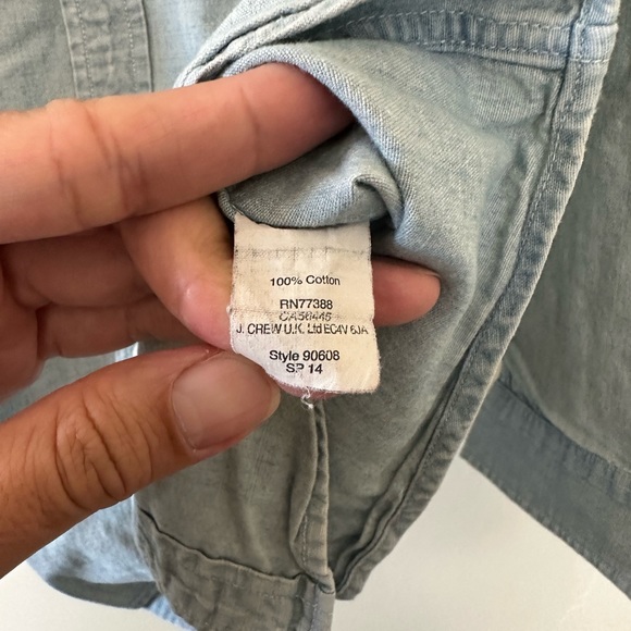 J. Crew oxford shirt, Slim Japanese chambray shirt size Small - Picture 2 of 3